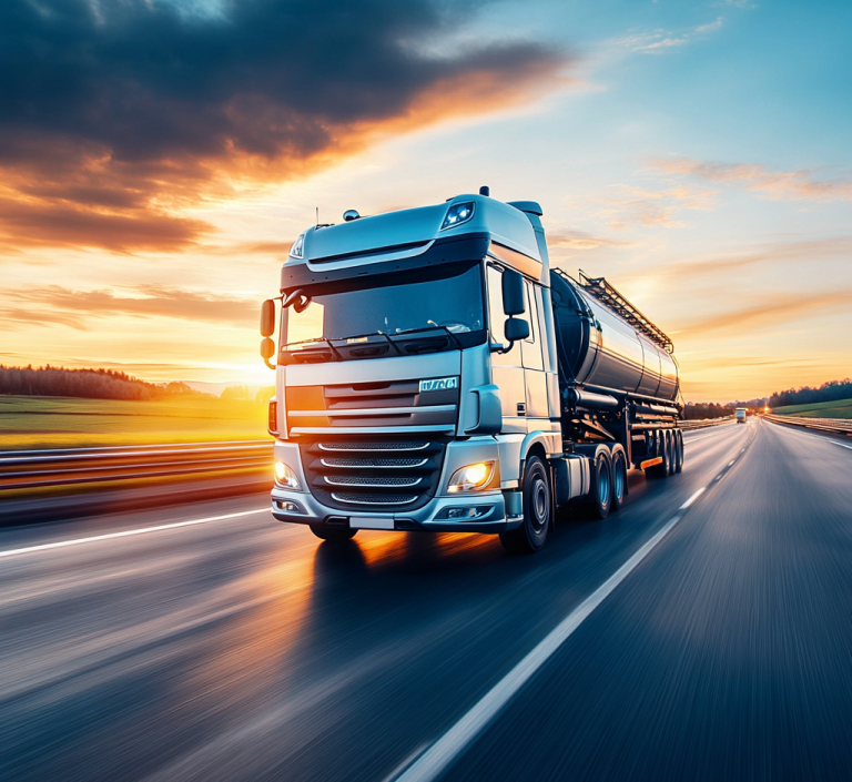 Tanklastwagen für internationale Schmierstofflogistik