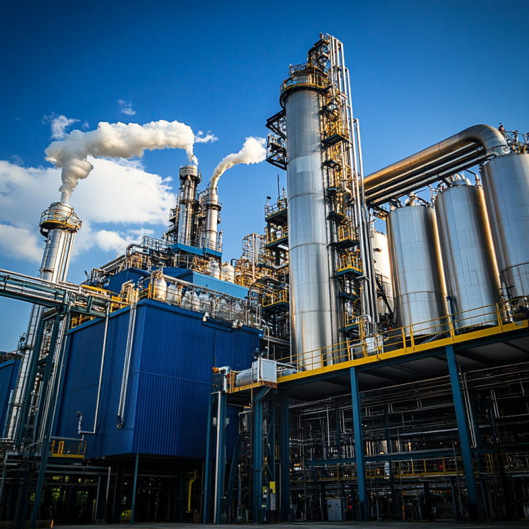 Industrieanlage zur Herstellung und Verarbeitung von Betriebsstoffen